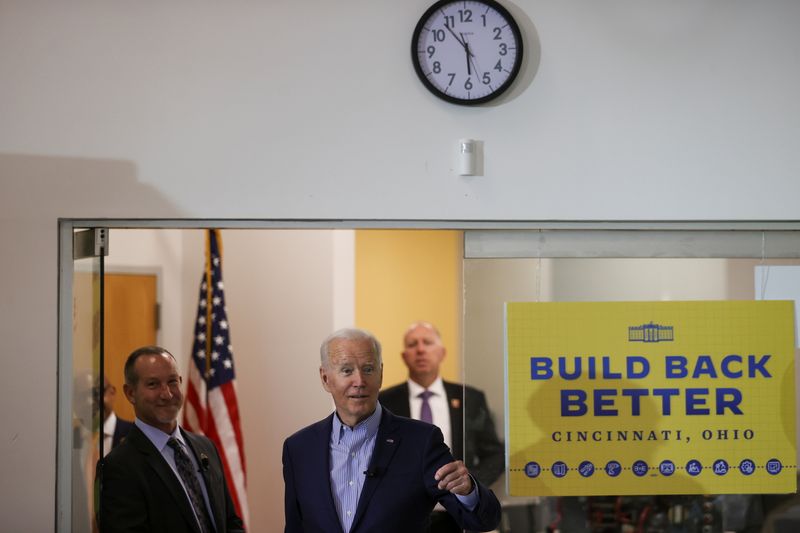 Biden urges vaccinations as he addresses town-hall event in Trump-supporting Ohio