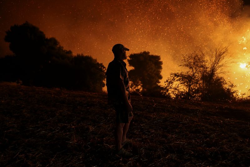 No end to Greek inferno as wildfires rage into the night