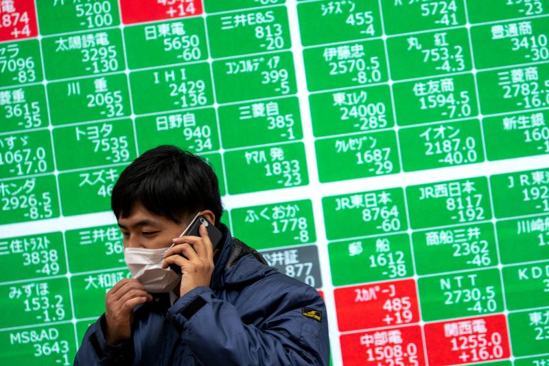 Asian shares steady, dollar weak as traders await earnings