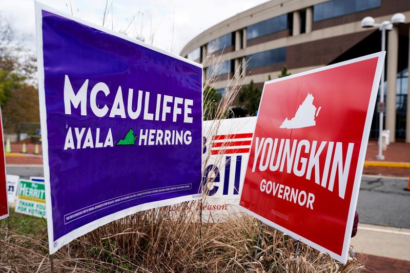 Republican Youngkin wins Virginia governor's race in setback for Biden, Democrats