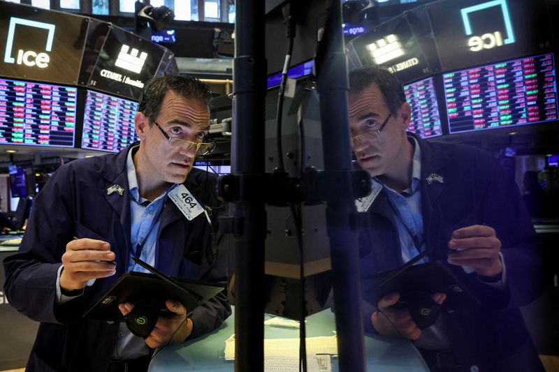 Wall St drops as investor jitters climb before CPI data Friday