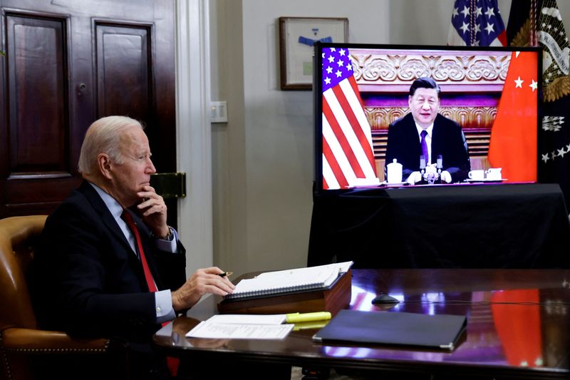U.S. says Biden-Xi call expected to cover Taiwan tension, Ukraine